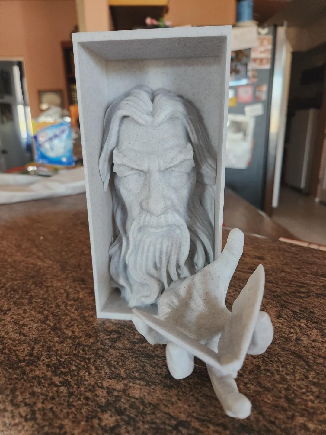 Gray Wizard Book Nook - Fantasy Bookshelf Insert & Wall Display + FREE Bookmark