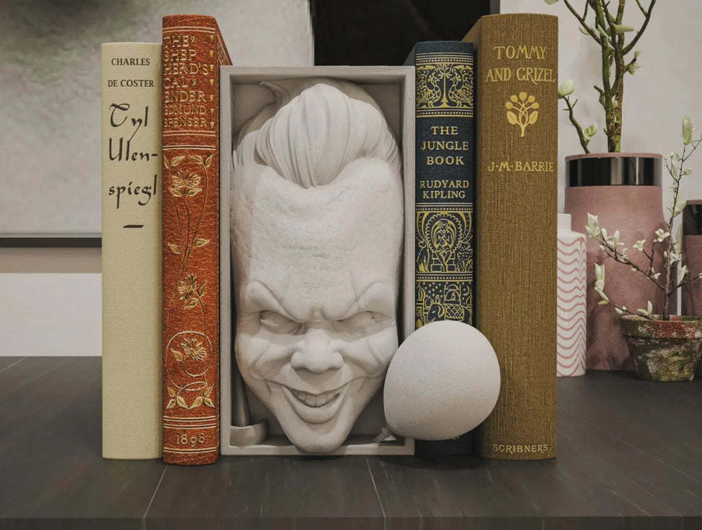 Sinister Clown Book Nook - Horror Bookshelf Insert & Wall Display + FREE Bookmark