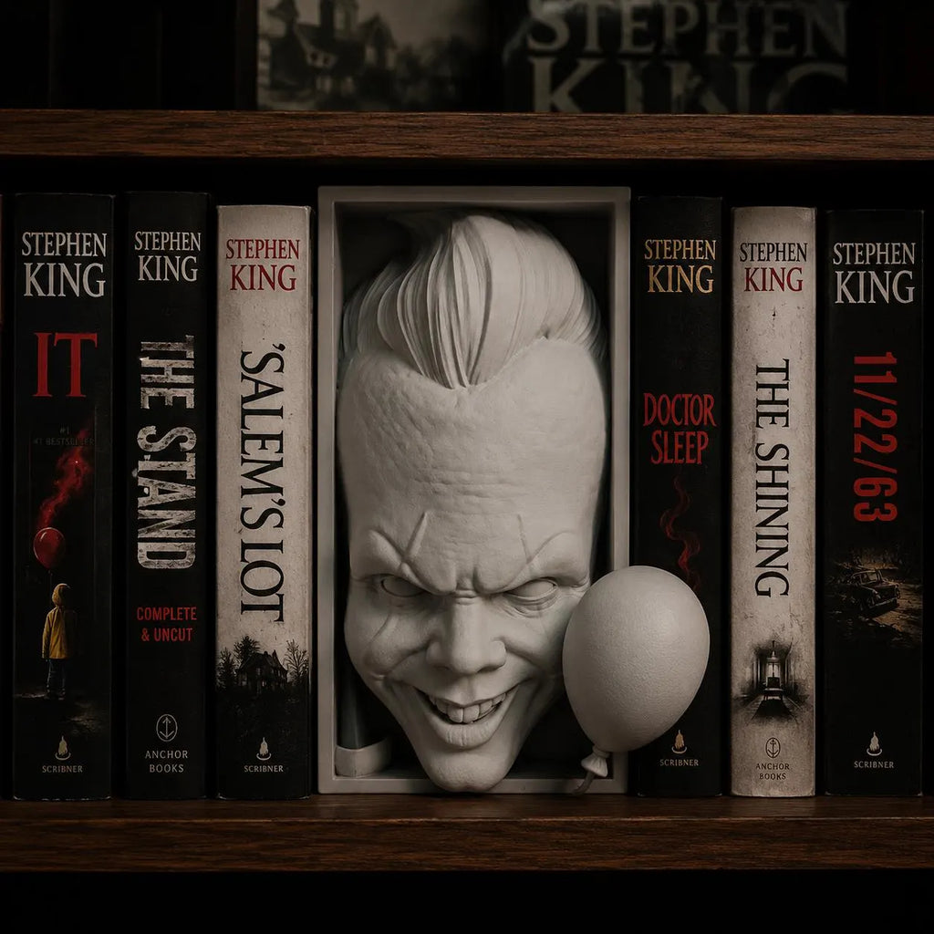 Sinister Clown Book Nook - Horror Bookshelf Insert & Wall Display + FREE Bookmark