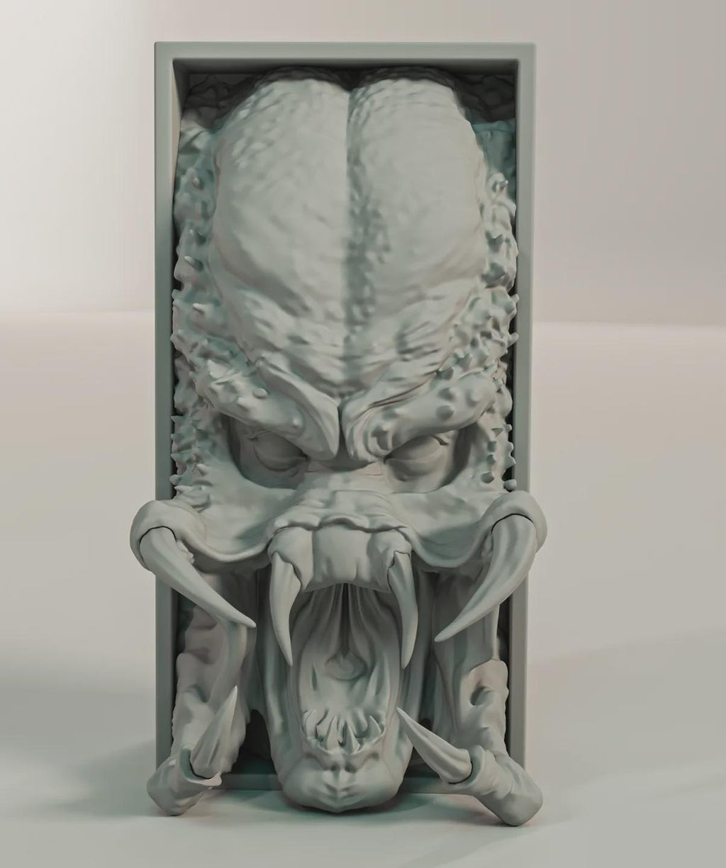 Alien Hunter Book Nook - Sci-Fi Bookshelf Insert & Wall Display + FREE Bookmark