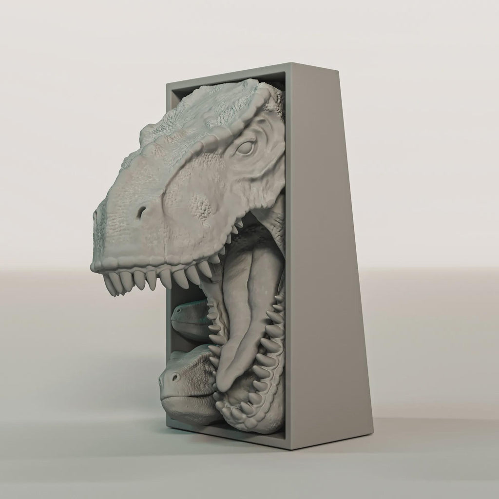 Dinosaur Book Nook - T-Rex Bookshelf Insert | Perfect Gift for Jurassic Fans + FREE Bookmark