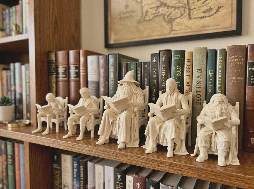 Seated Middle Earth Characters - Bookshelf Decor | Choice of 5 LOTR Inspired Characters