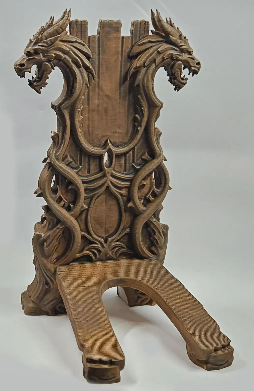 Dragon Throne Phone Stand | Fantasy Medieval Smartphone Holder | Gothic Desk Decor