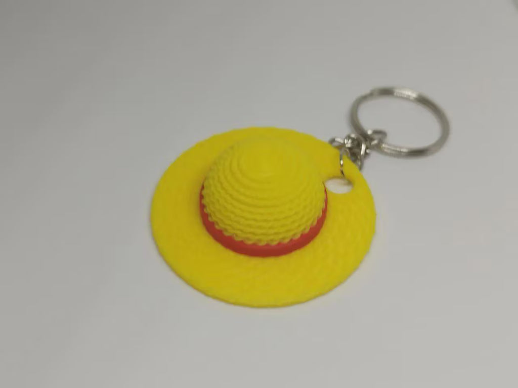 Straw Hat Keyring - Pirate Adventure Keychain | 3D Printed Anime Accessory