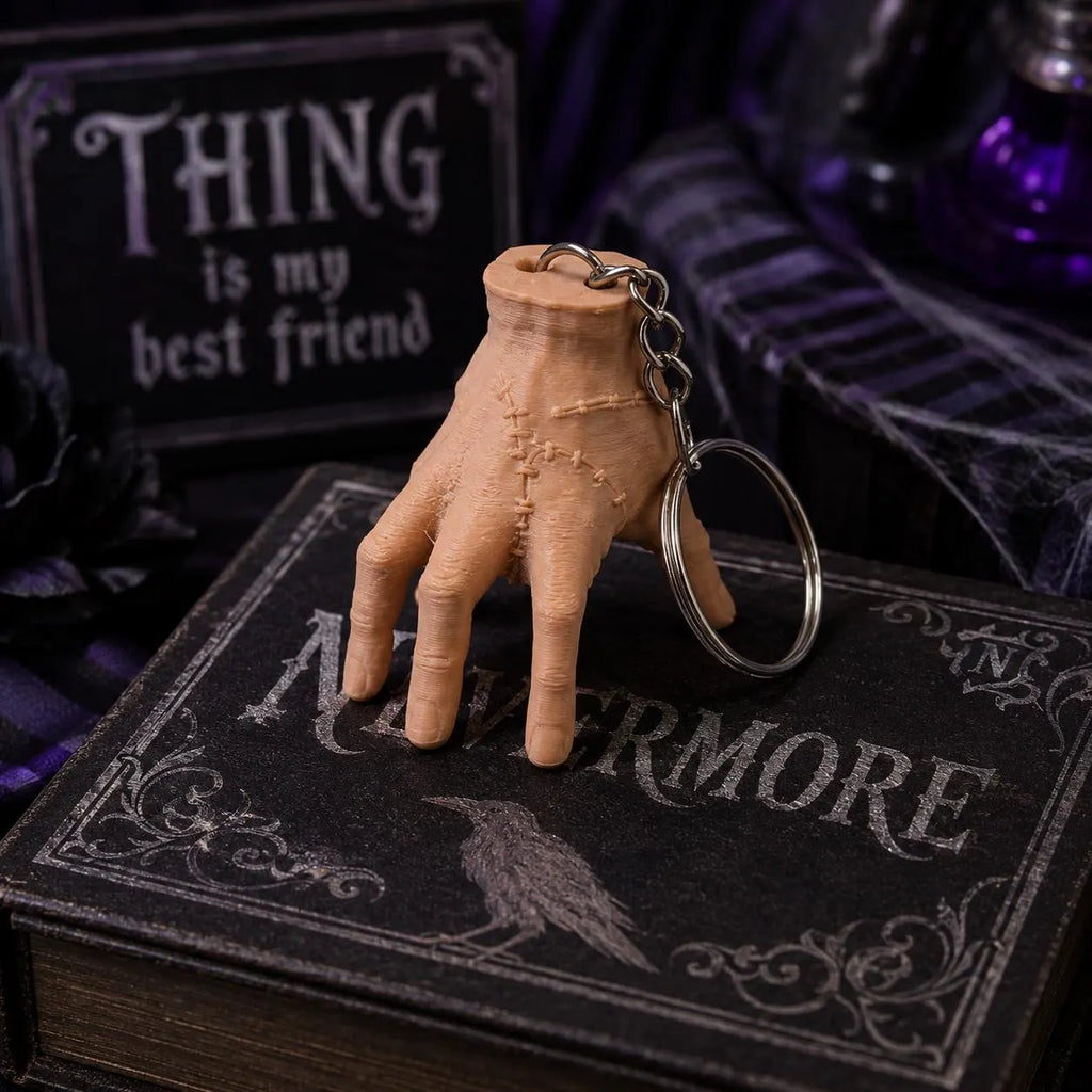 Stitched Creepy Thing Hand Keyring - Gothic Horror Keychain