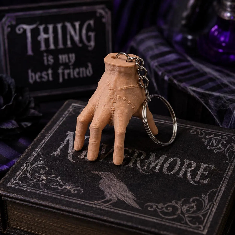 Stitched Creepy Thing Hand Keyring - Gothic Horror Keychain