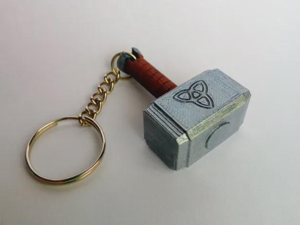 Thor Inspired Hammer Keyring - Mjolnir Keychain | Norse Mythology Gift