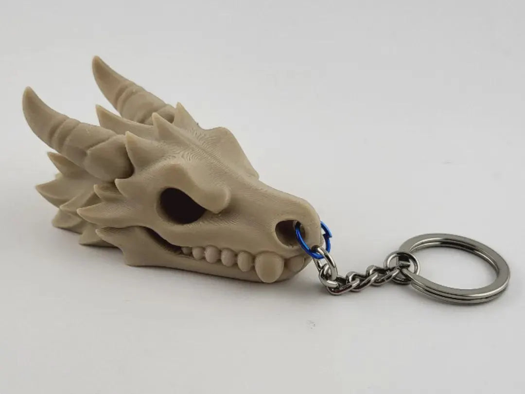 Dragon Skull Keyring - Dungeons & Dragons Style Accessory | Fantasy Keychain Gift