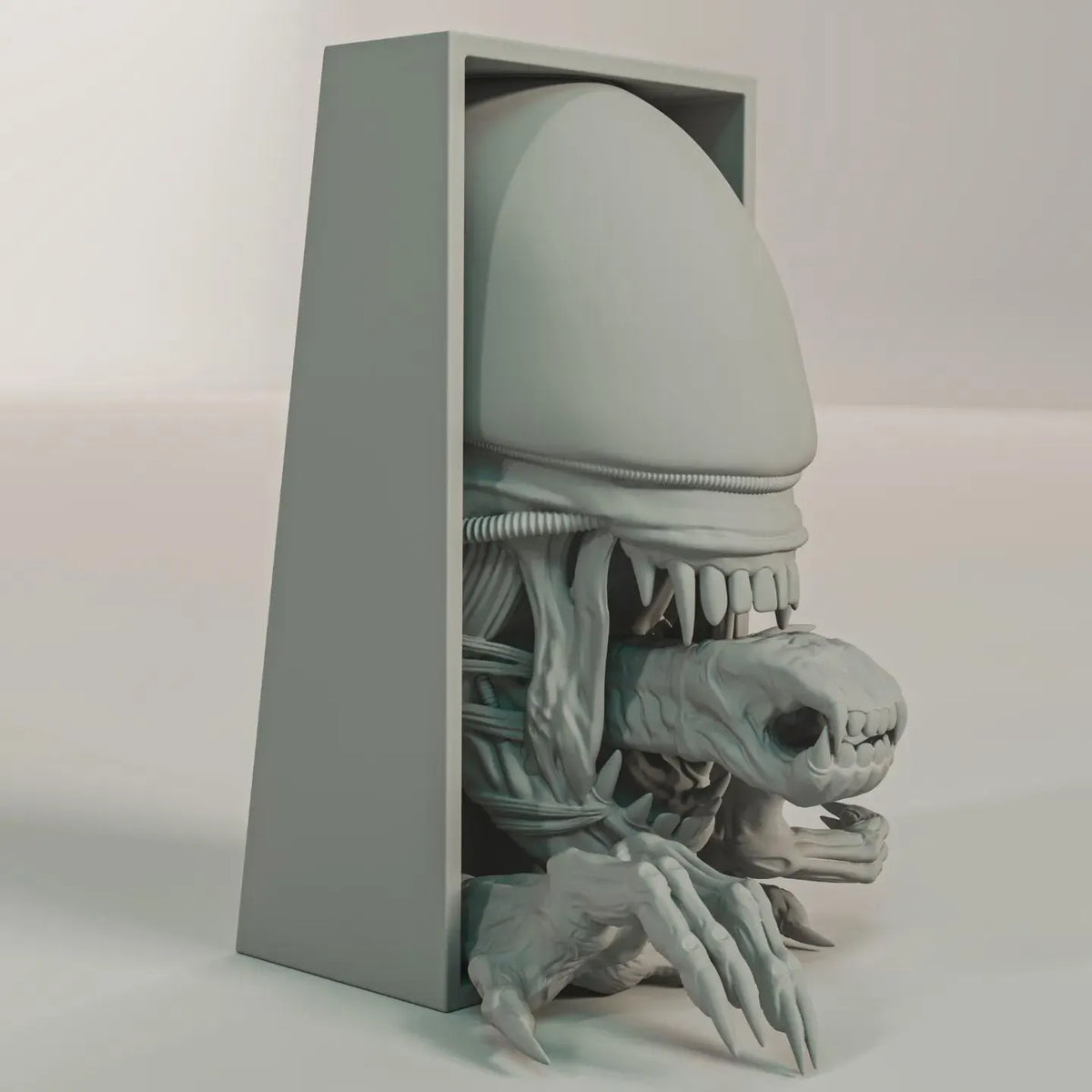 Alien Creature Book Nook - Sci-Fi Horror Bookshelf & Wall Display Insert + FREE Bookmark