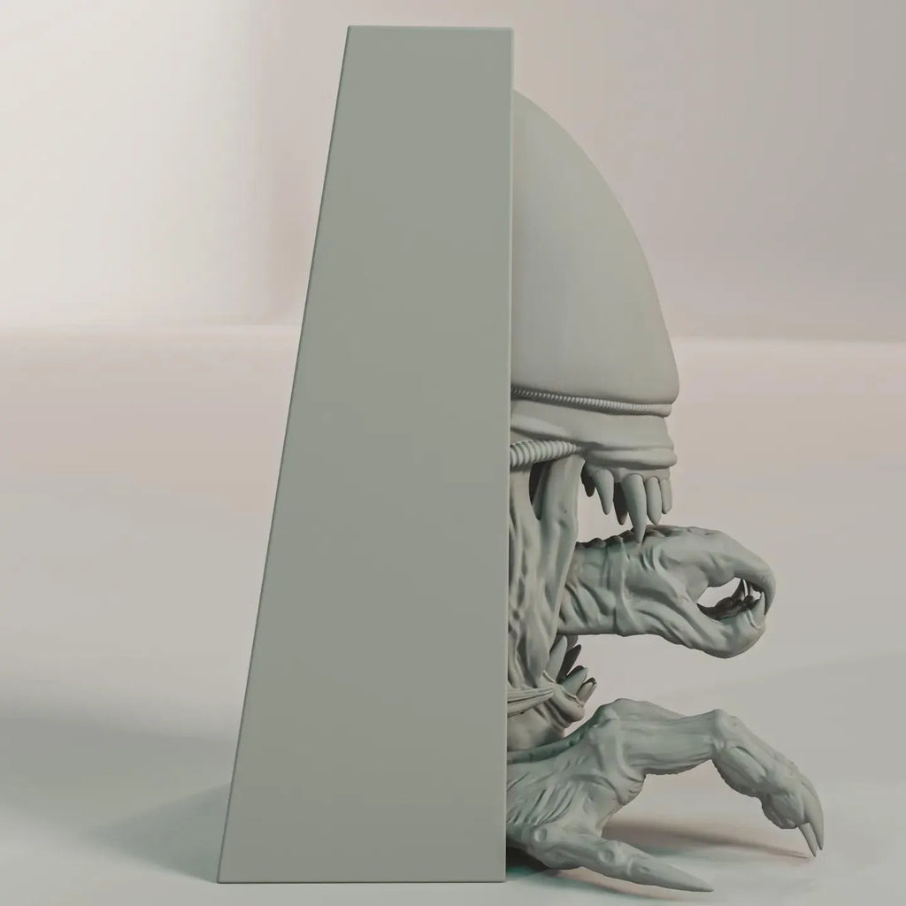 Alien Creature Book Nook - Sci-Fi Horror Bookshelf & Wall Display Insert + FREE Bookmark