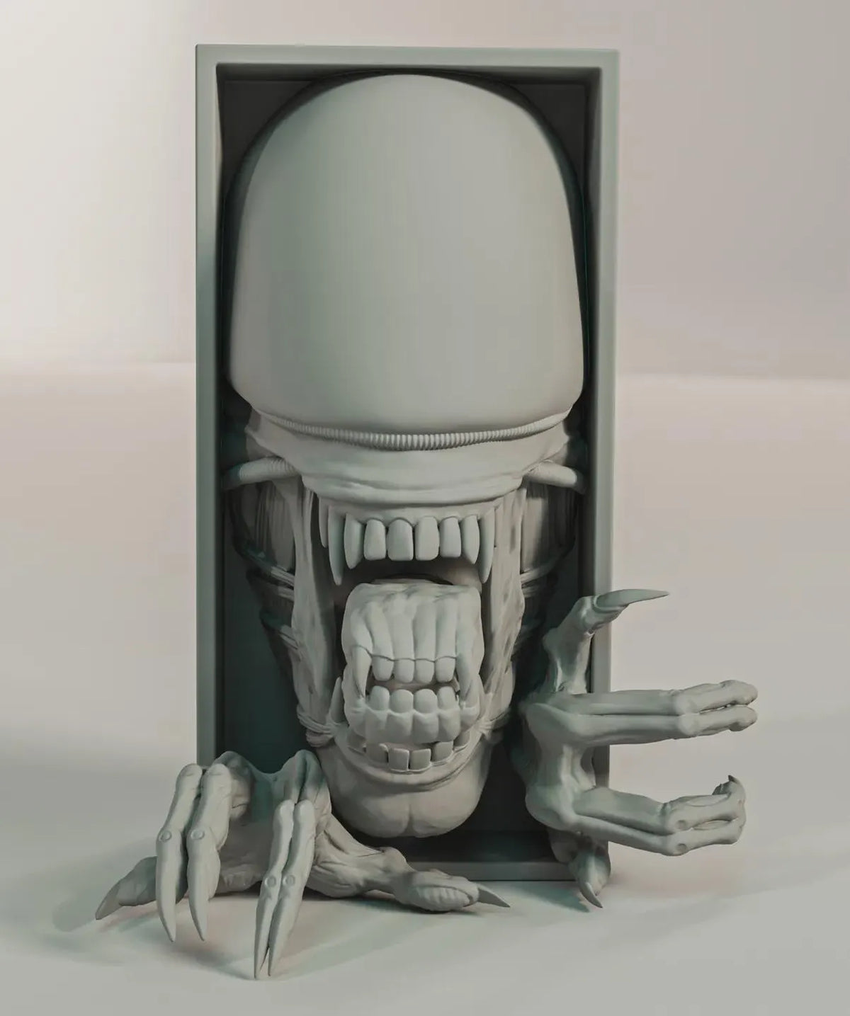 Alien Creature Book Nook - Sci-Fi Horror Bookshelf & Wall Display Insert + FREE Bookmark