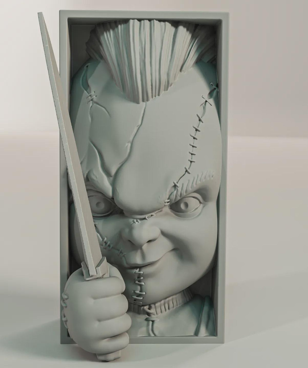 Cursed Slasher Doll Book Nook - Horror Bookshelf Insert & Wall Display + FREE Bookmark