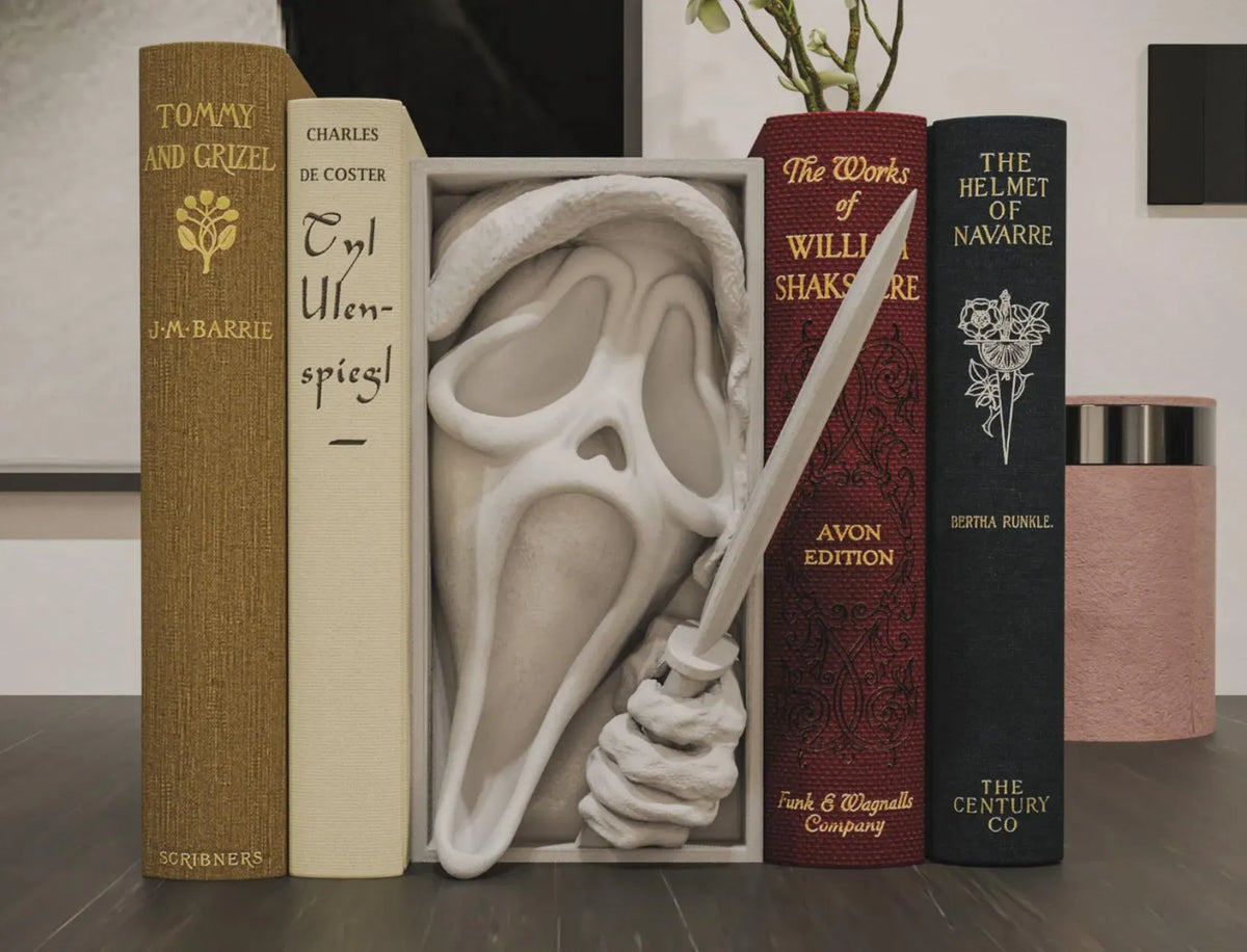 Hooded Stalker Slasher Book Nook - Horror Bookshelf Insert & Wall Display + FREE Bookmark