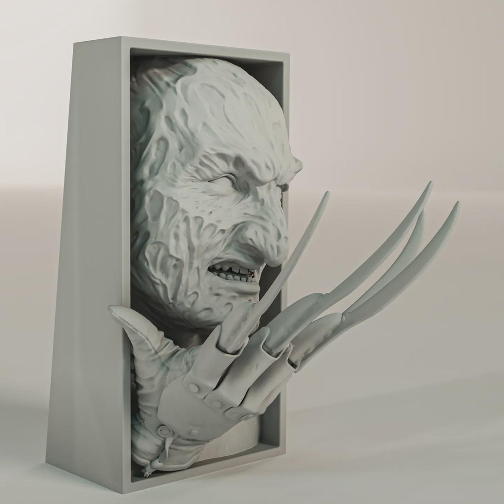 Nightmare Slasher Book Nook - 80s Horror Bookshelf Insert & Wall Display + FREE Bookmark