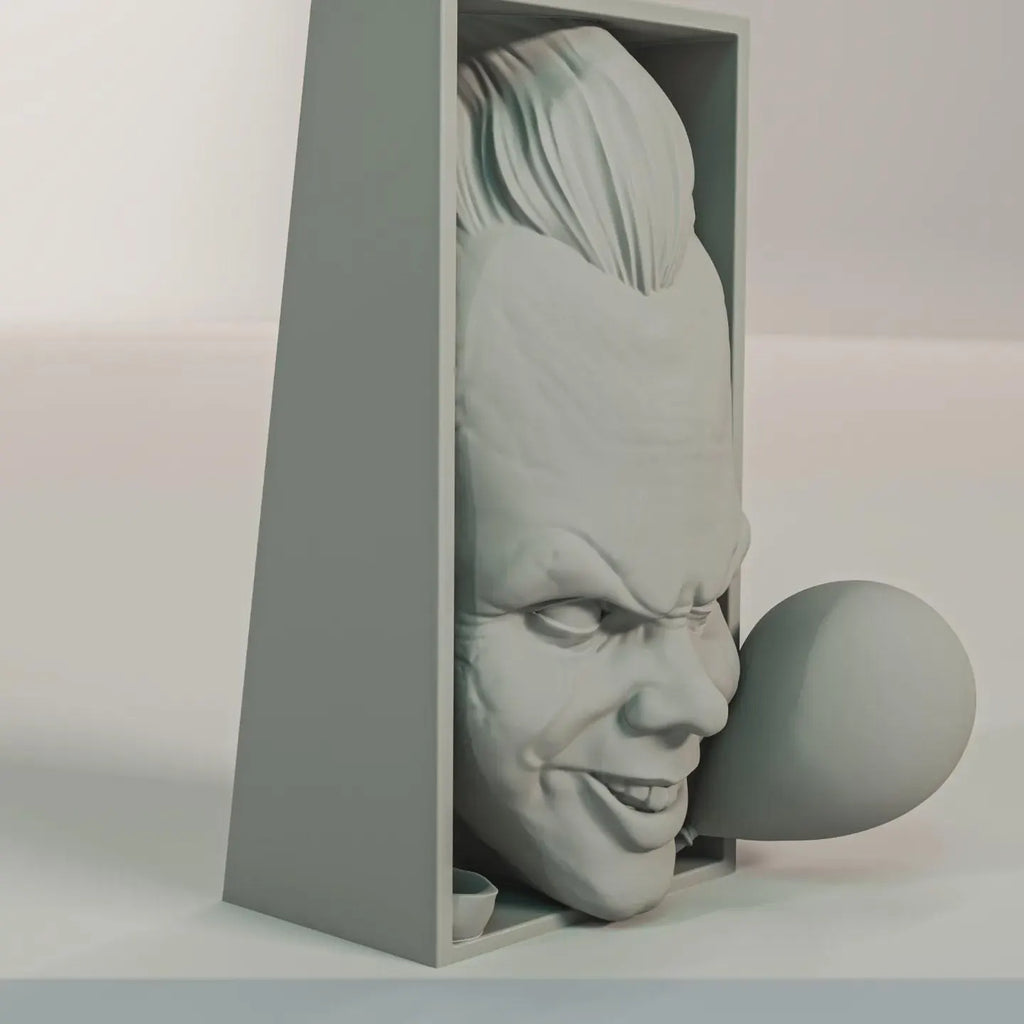 Sinister Clown Book Nook - Horror Bookshelf Insert & Wall Display + FREE Bookmark