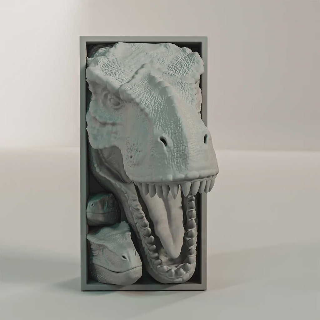Dinosaur Book Nook - T-Rex Bookshelf Insert | Perfect Gift for Jurassic Fans + FREE Bookmark