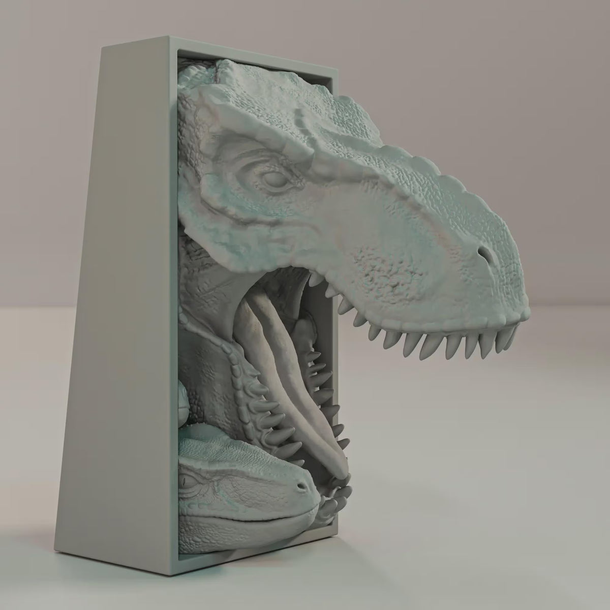 Dinosaur Book Nook - T-Rex Bookshelf Insert | Perfect Gift for Jurassic Fans + FREE Bookmark