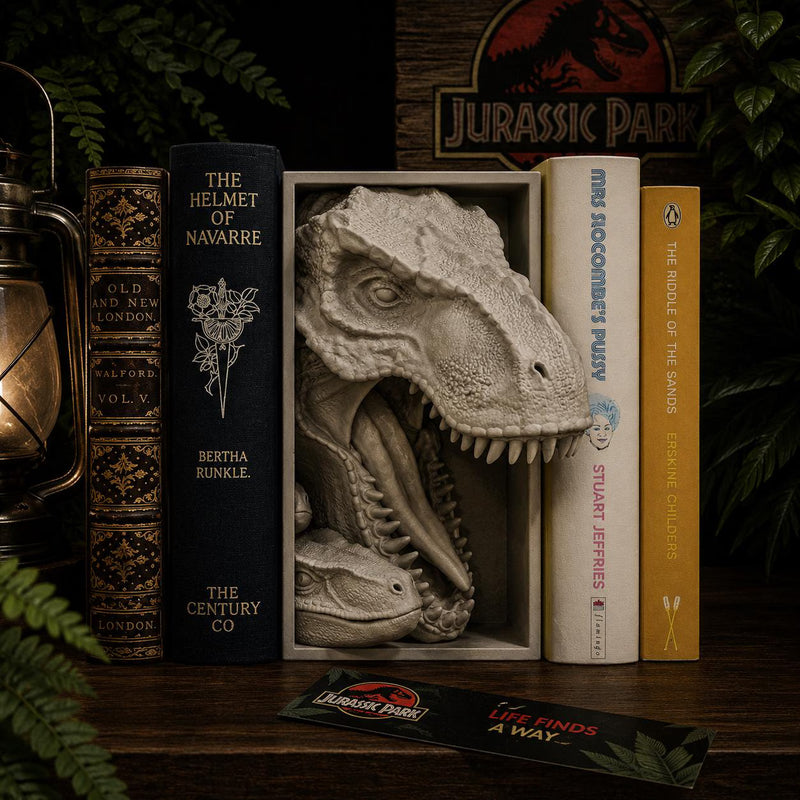Dinosaur Book Nook - T-Rex Bookshelf Insert | Perfect Gift for Jurassic Fans + FREE Bookmark