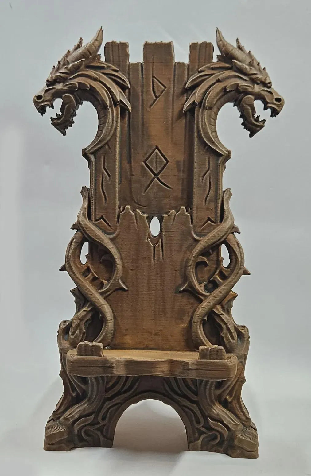 Dragon Throne Phone Stand | Fantasy Medieval Smartphone Holder | Gothic Desk Decor