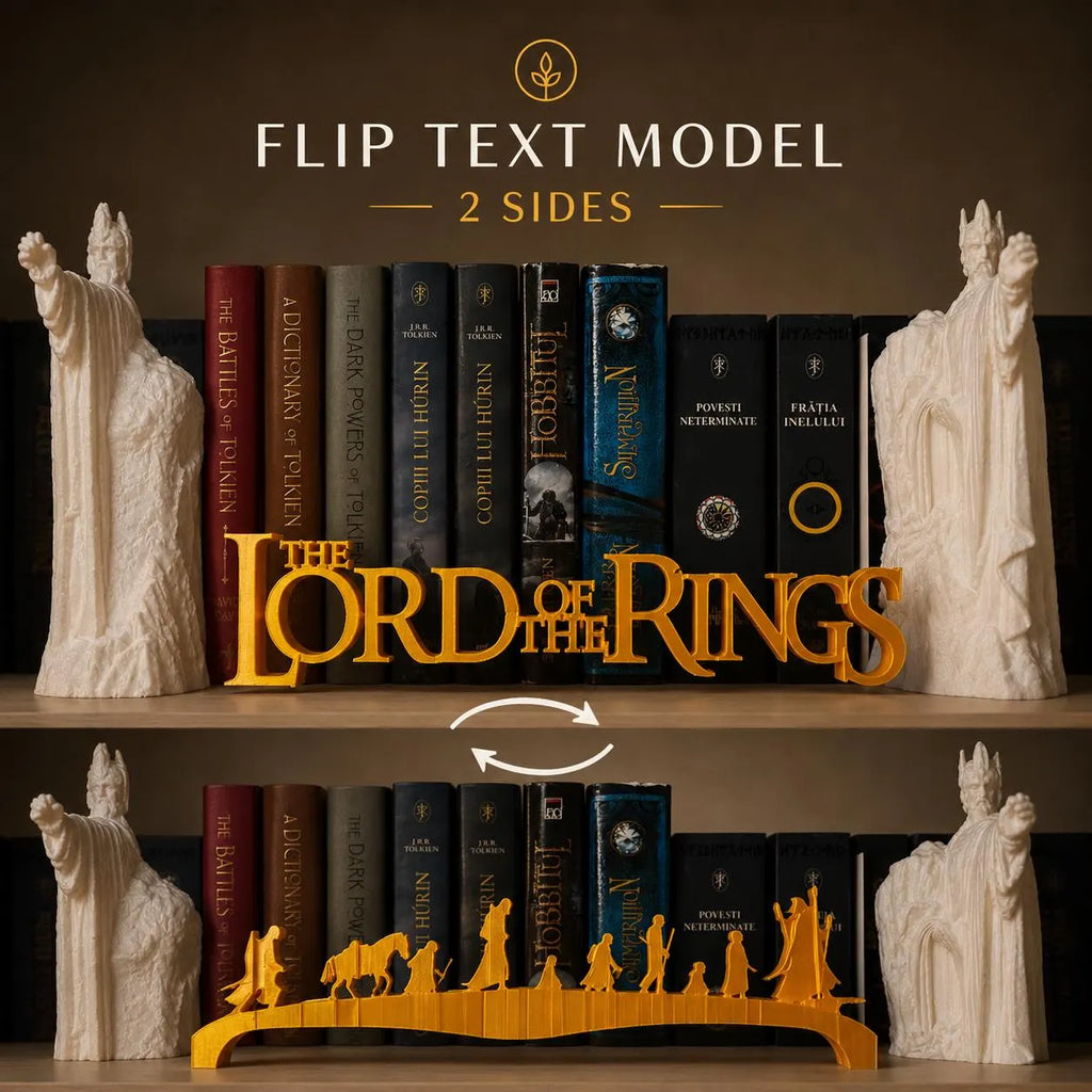 Lord Of The Rings Inspired FLIP TEXT Illusion (The Fellowship) - Multiple Colours & Sizes!