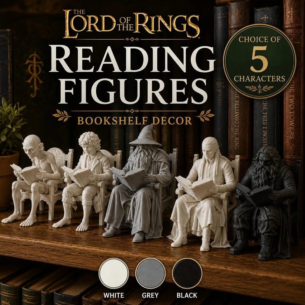 Seated Middle Earth Characters - Bookshelf Decor | Choice of 5 LOTR Inspired Characters
