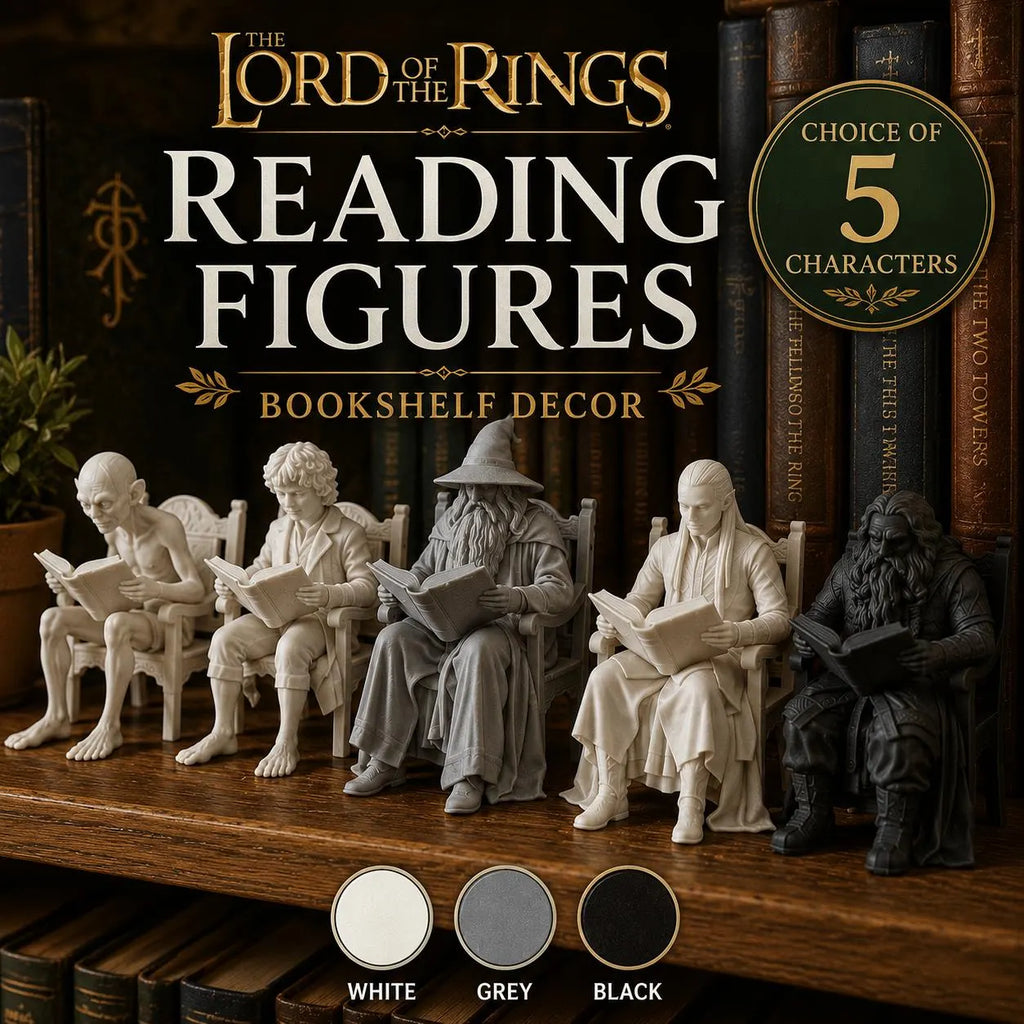 Seated Middle Earth Characters - Bookshelf Decor | Choice of 5 LOTR Inspired Characters
