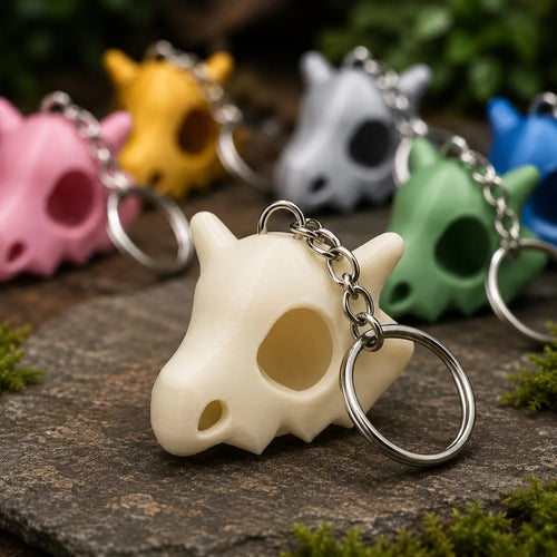 Creature Skull Keyring | Fantasy Monster Keychain | 3D Printed Gaming Accessory
