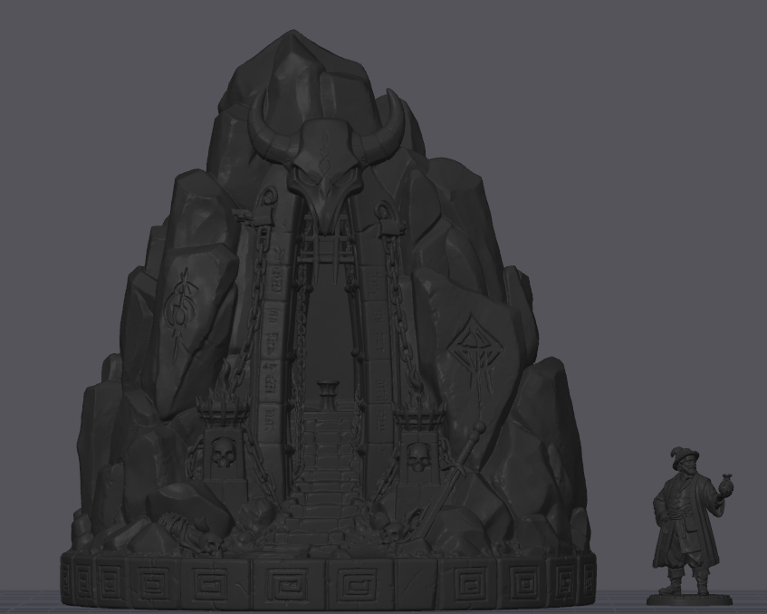 The Forsaken Gate – Demonic Mountain Dungeon Entrance & Tabletop Terrain